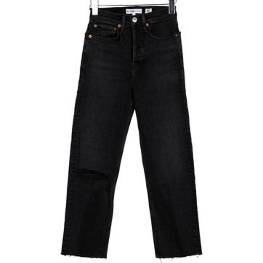 RE/DONE straight stove pipe black jeans